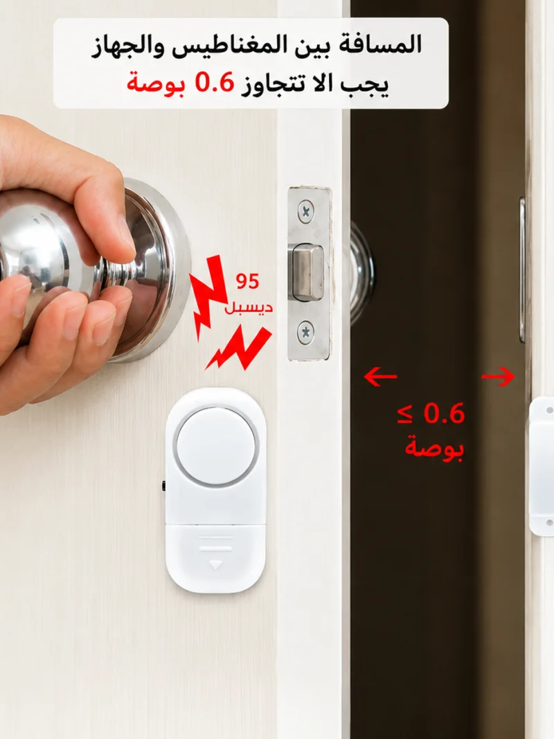 عرض إنذار الباب والشباك اللاسلكي + كاميرا المراقبة البانورامية المزدوجة بدقة HD